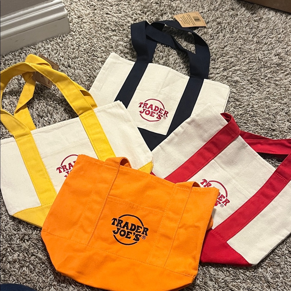 Trader Joe's Canvas Tote Bag Set - Multicolor